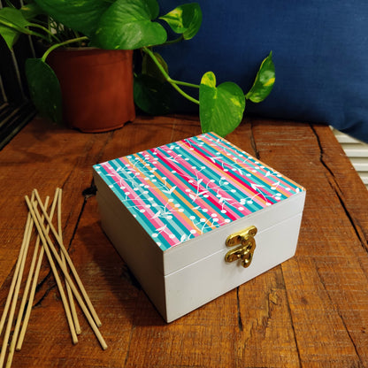 Flr Stripes Gift Box-S