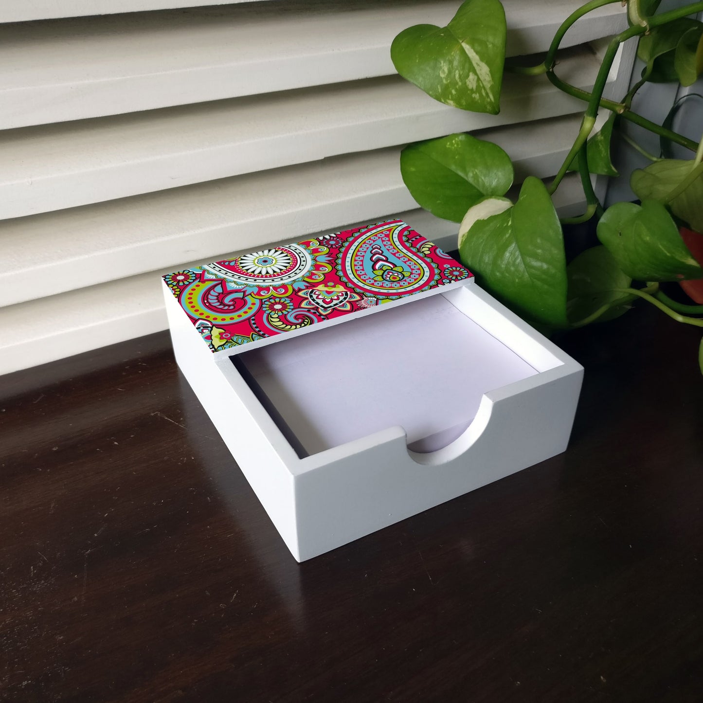 Pink Paisley Notepad Holder