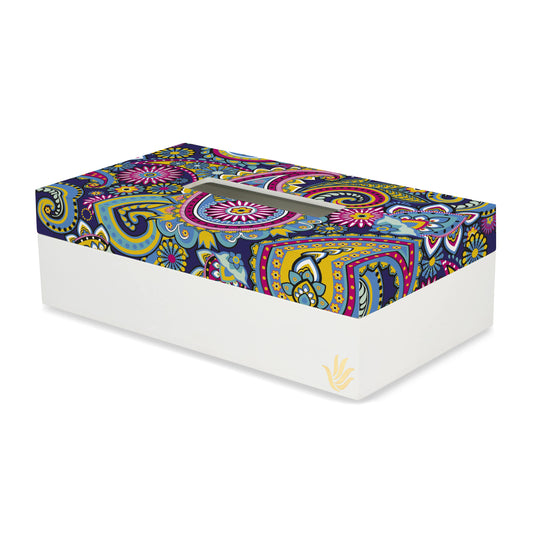 Blue Paisley Tissue Box 9" x 5" x 2.75"