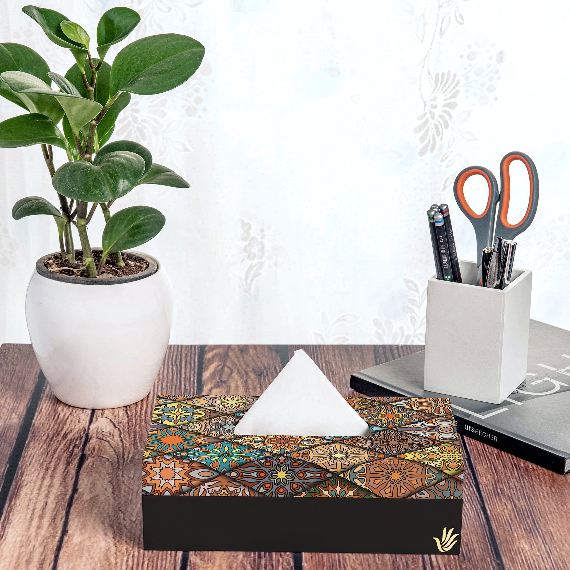 Diamond Tissue Box 9" x 5" x 2.75" Lifestyle Photo