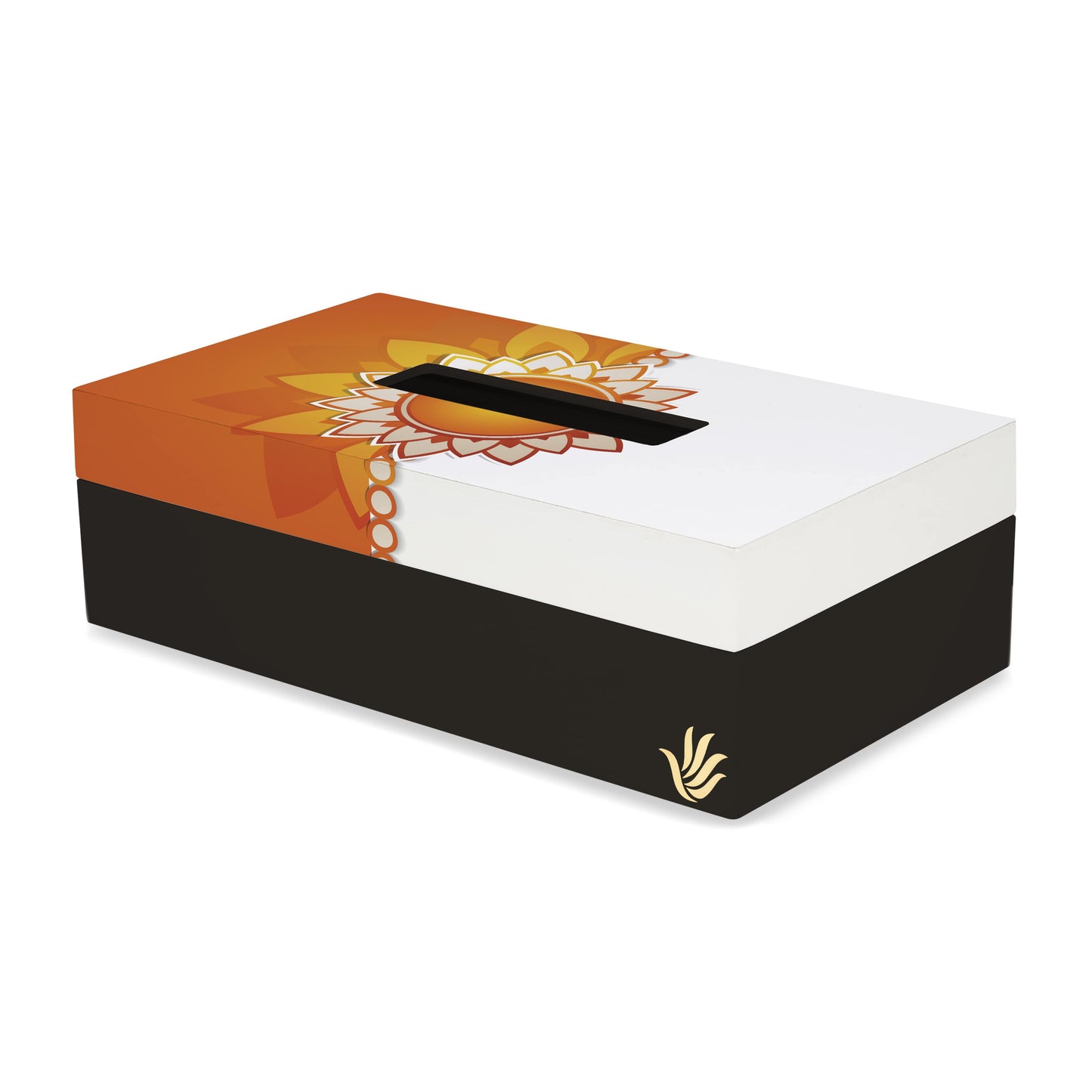 Rakhee Orange Tissue Box 9" x 5" x 2.75" Ht. - Main Image