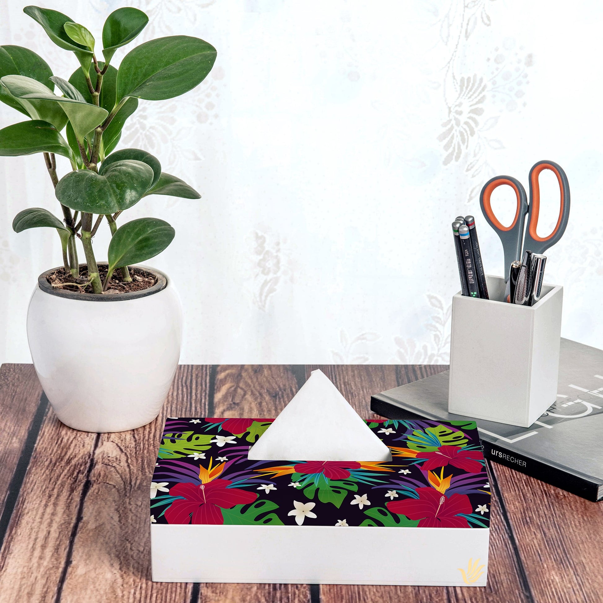 Hawaii Tissue Box 9" x 5" x 2.75" Ht. - Lifestyle Image