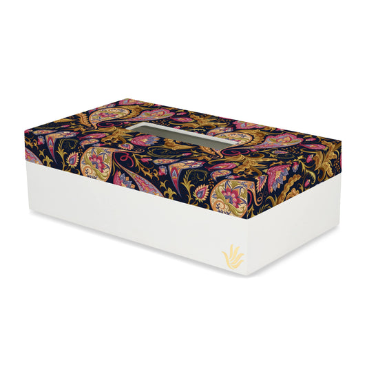 Sameera Navy Tissue Box 9" x 5" x 2.75" Ht. - Main Image