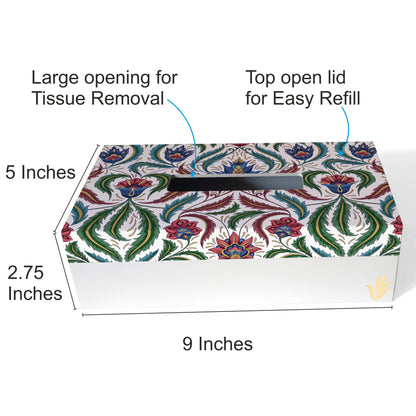 Liena Multi Tissue Box 9" x 5" x 2.75" Ht. - Dimension Image