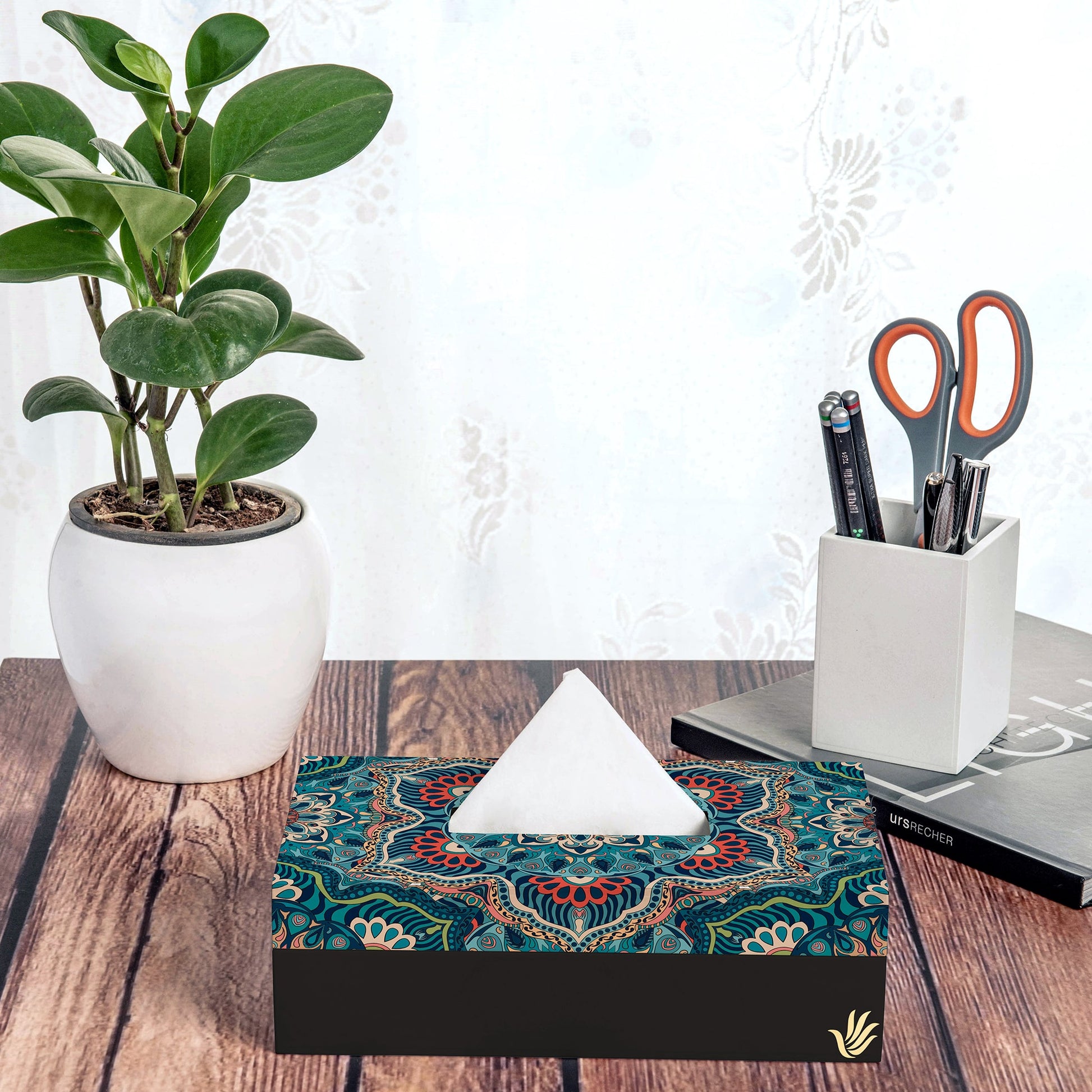 Sheesha Tissue Box 9" x 5" x 2.75" Ht. - Lifestyle Image