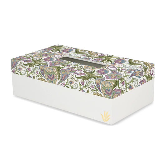Sameera White Tissue Box 9" x 5" x 2.75" Ht. - Main Image