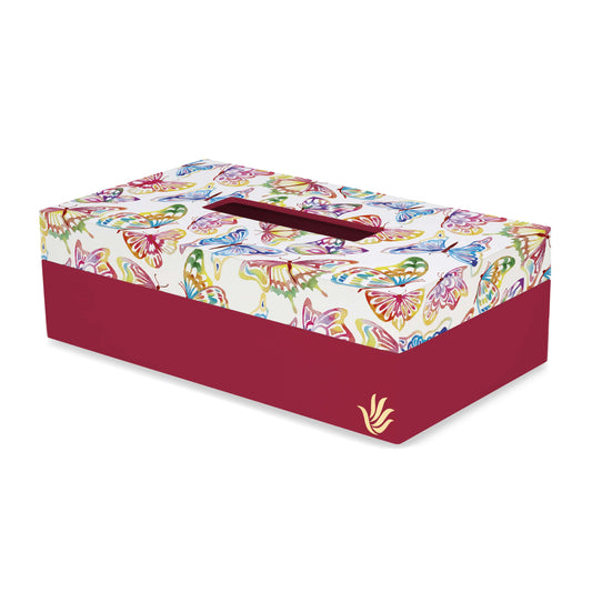 Watercolour Butterflies R Tissue Box 9" x 5" x 2.75" Ht. - Main Image