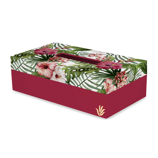 Tropical Hibiscus R Tissue Box 9" x 5" x 2.75" Ht. - Main Image