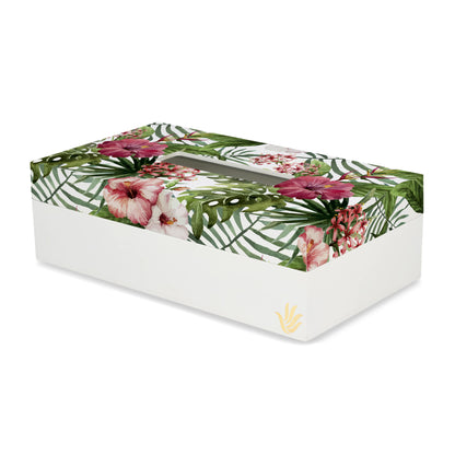Tropical Hibiscus W Tissue Box 9" x 5" x 2.75" Ht. - Main Image