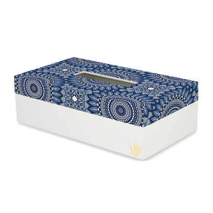Blue Mandala 2 Tissue Box 9" x 5" x 2.75" Ht. - Main Image