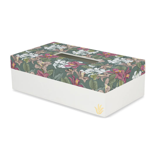 Vintage Jasmine Tissue Box 9" x 5" x 2.75" Ht. - Main Image