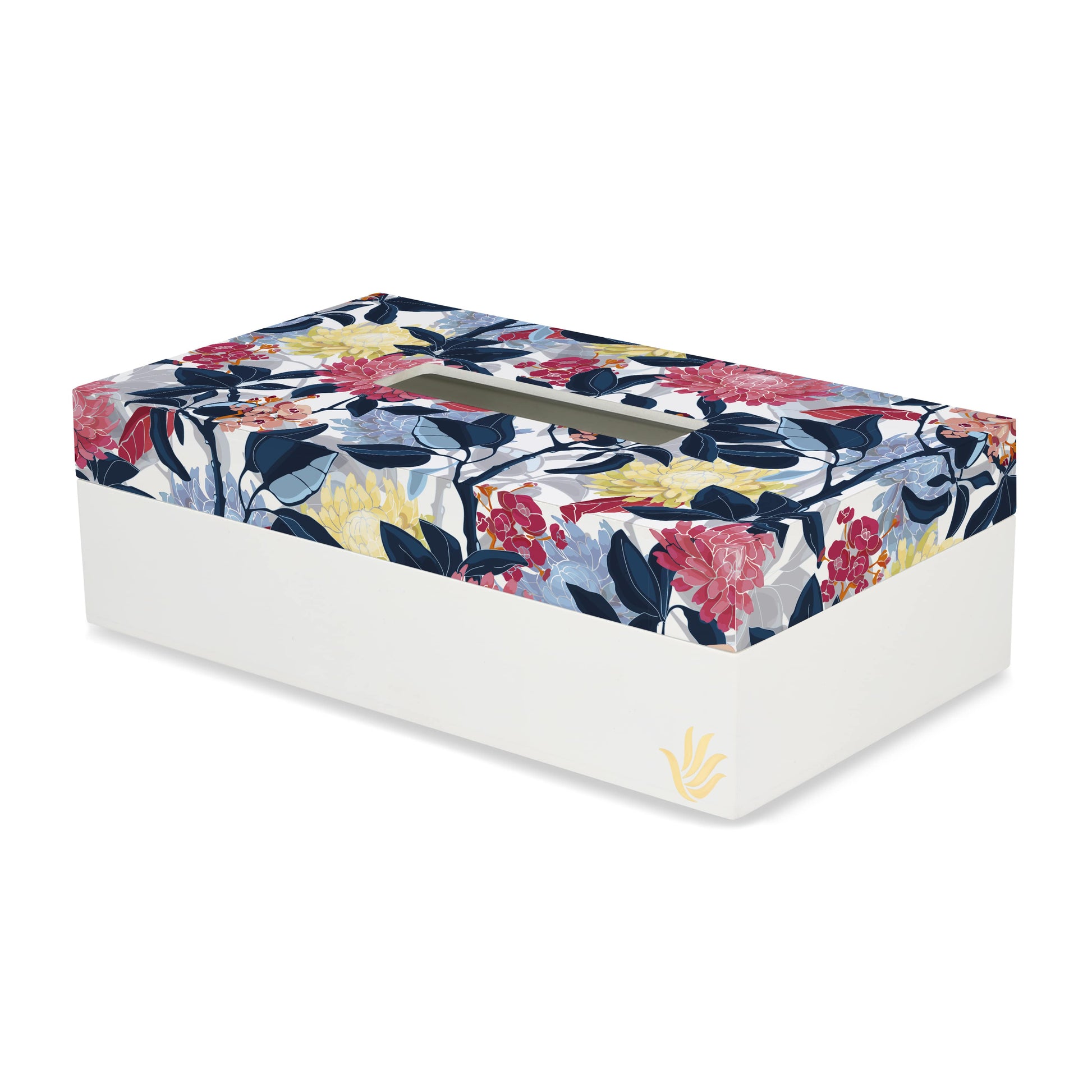 Mia Floral Tissue Box 9" x 5" x 2.75" Ht. - Main Image
