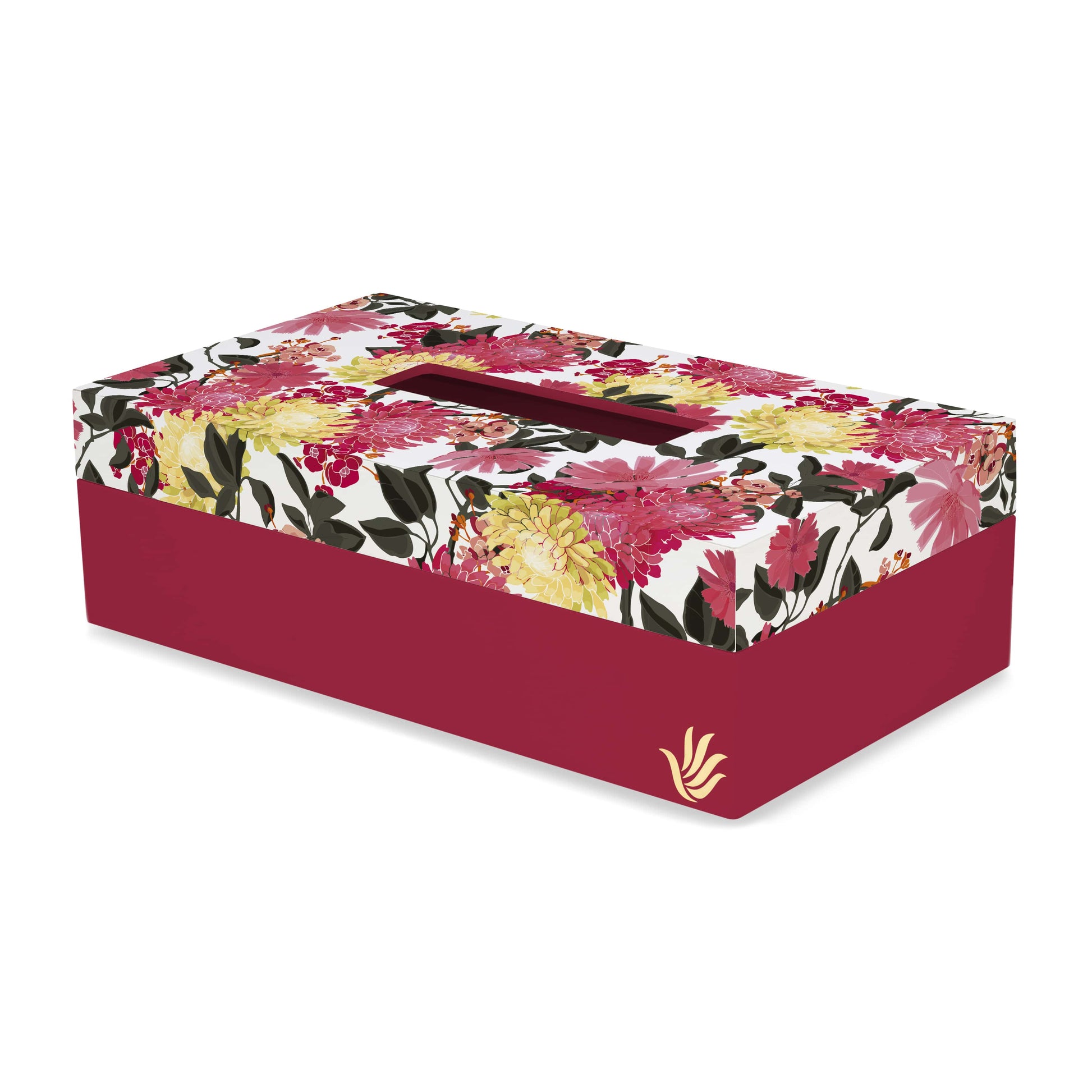 Ava Floral R Tissue Box 9" x 5" x 2.75" Ht. - Main Image