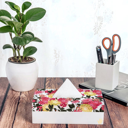 Ava Floral W Tissue Box 9" x 5" x 2.75" Ht. - Lifestyle Image