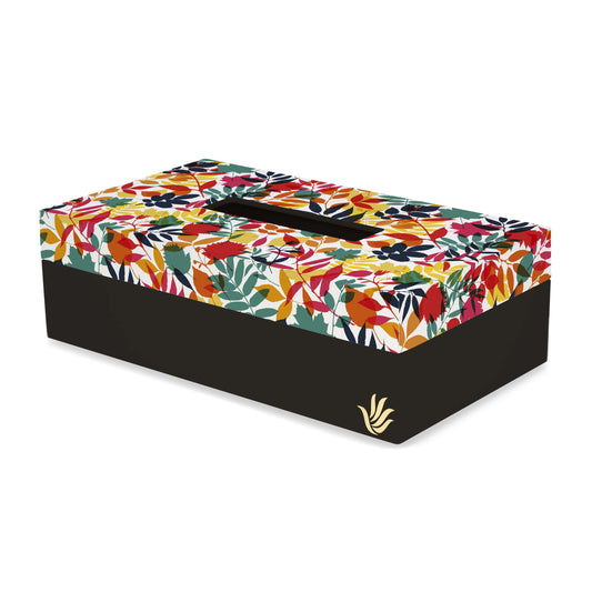 Autumn Leaves Tissue Box 9" x 5" x 2.75" Ht. - Main Image