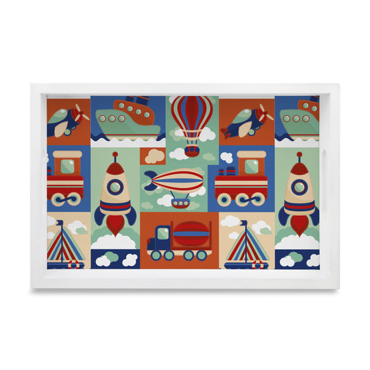 Transport Bright Rectangular Tray for Children 8" x 12" - Main Image