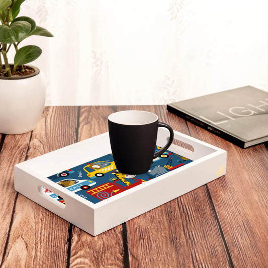 Animal Drivers Rectangular Tray for Children 8" x 12" - Lifestyle Image