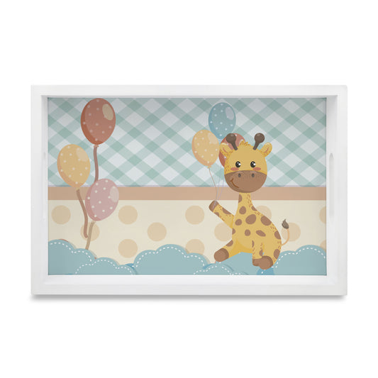 Baby Giraffe Rectangular Tray for Children 8" x 12" - Main Image