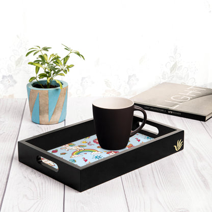 Babe Unicorn Rectangular Tray for Children 8" x 12" - Lifestyle Image