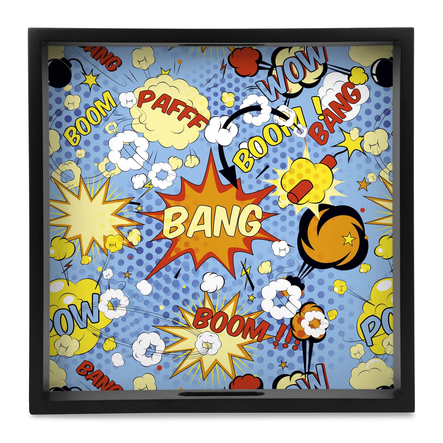 Comic Bubbles Square Tray for Children 12" x 12" - Main Image