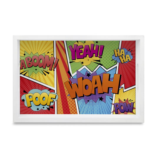 Comic Boom Rectangular Tray for Children 8" x 12" - Main Image