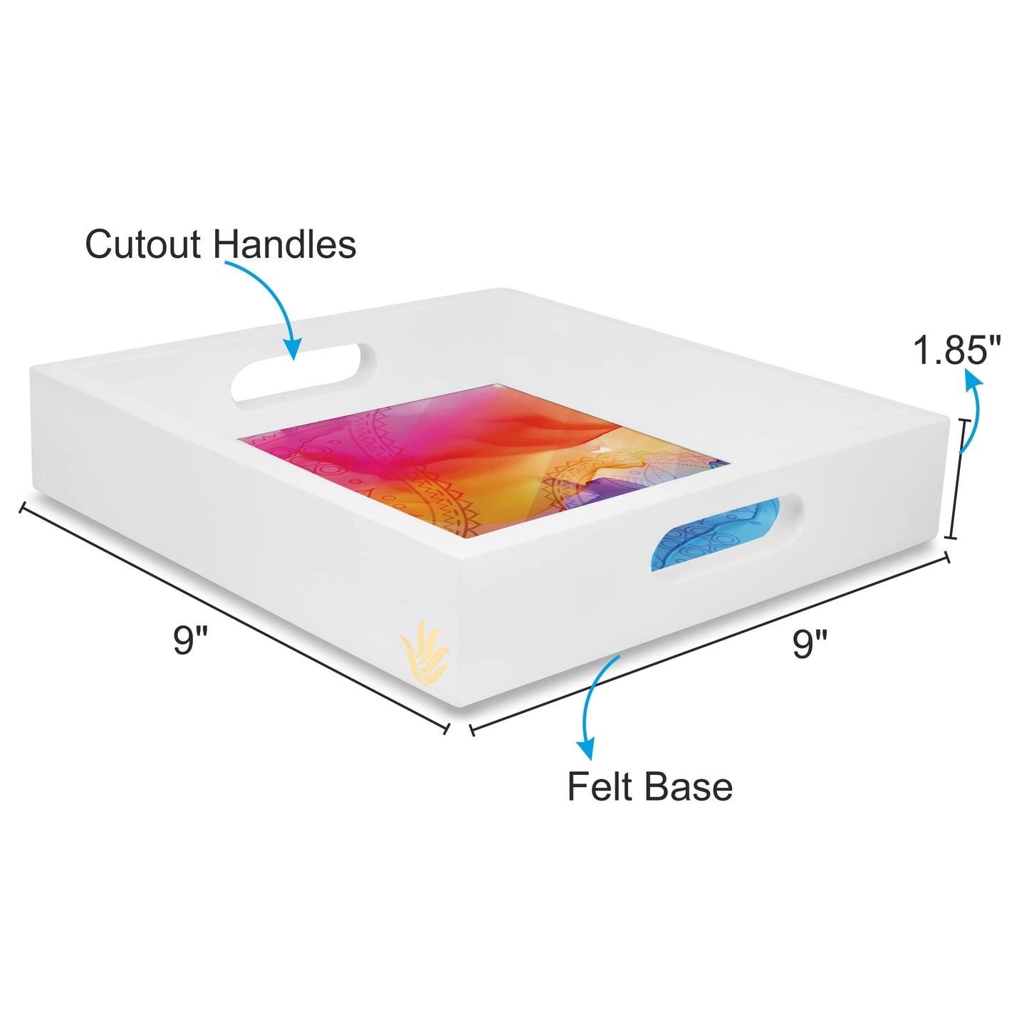 Watercolor Sq Tray