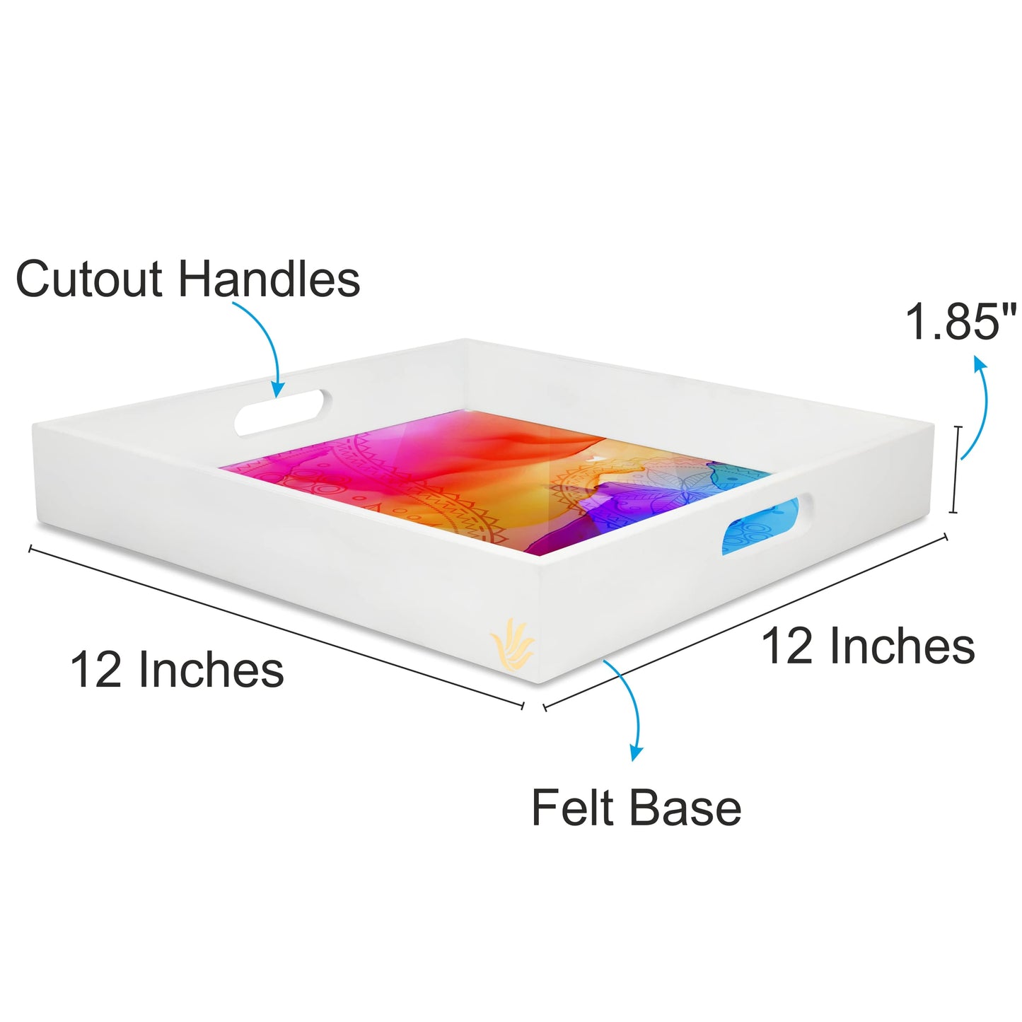 Watercolor Sq Tray