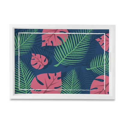 Palms Serving Tray with Cutout Handles (Wood) 10" x 14"