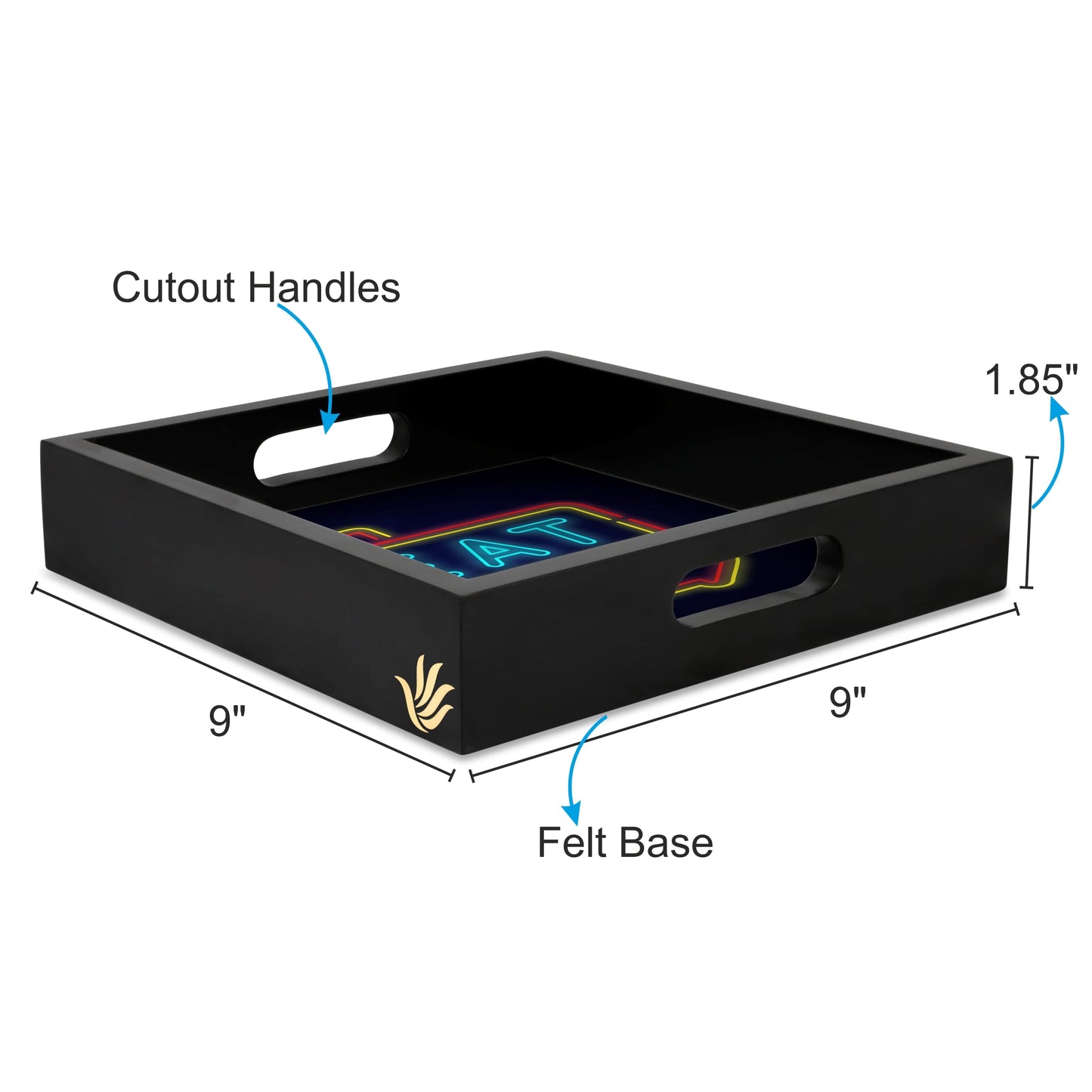 Neon Eat Sq Tray