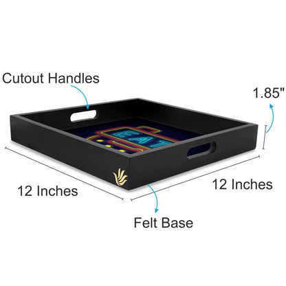 Neon Eat Sq Tray