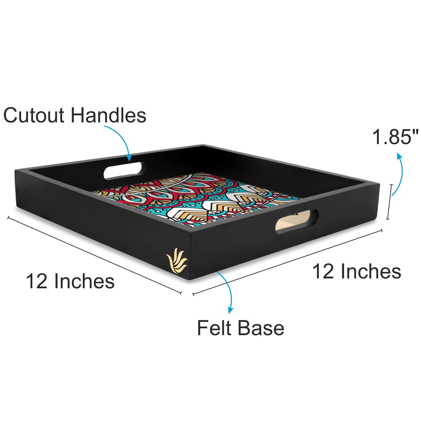 MandalVntg2 Sq Tray