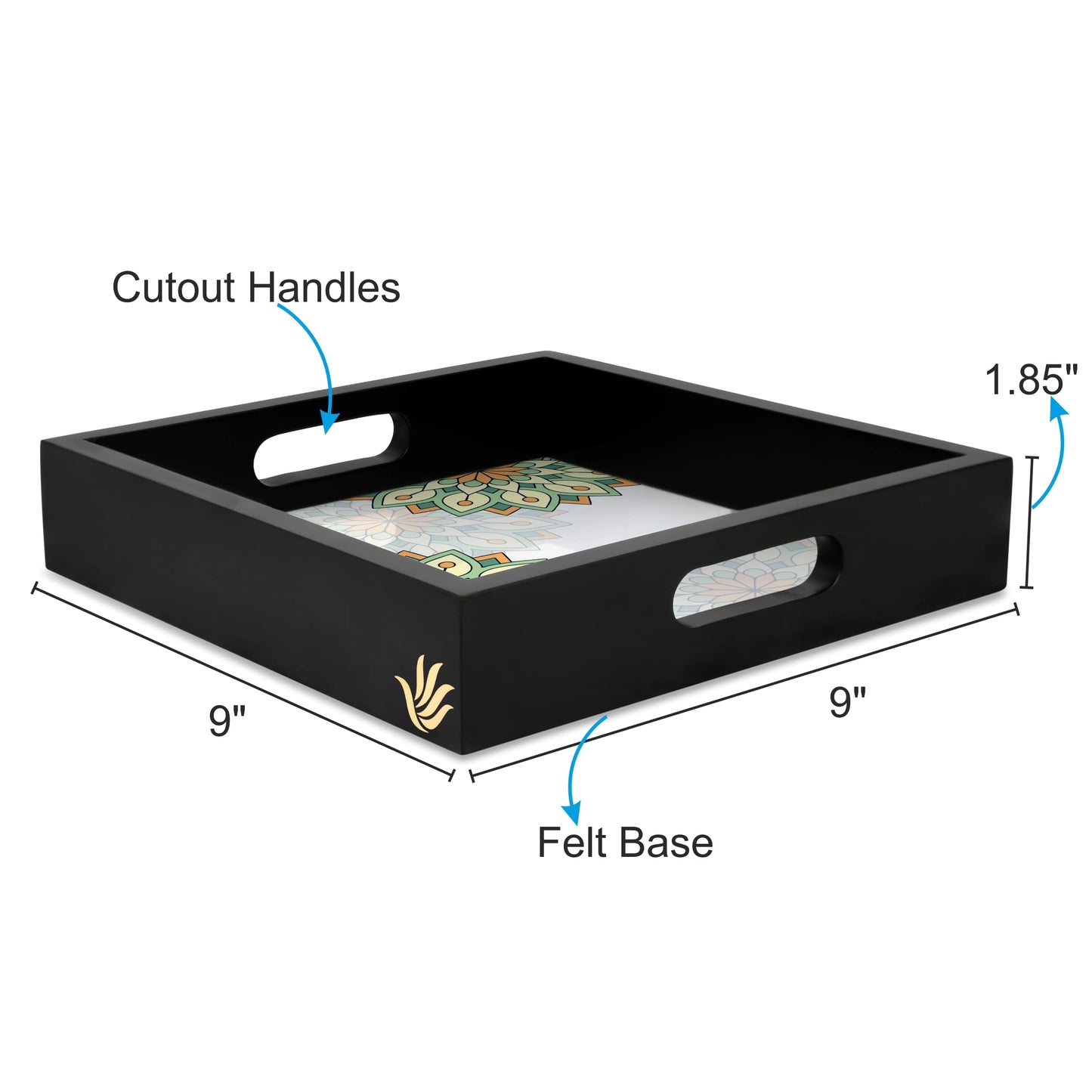 GreenMandala Sq Tray