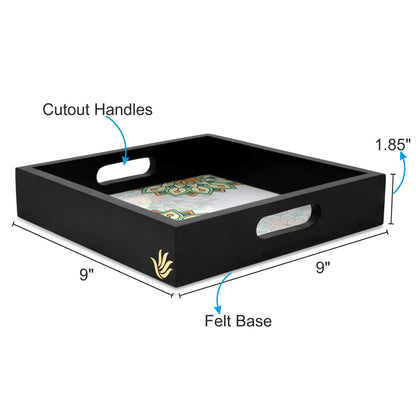 GreenMandala Sq Tray