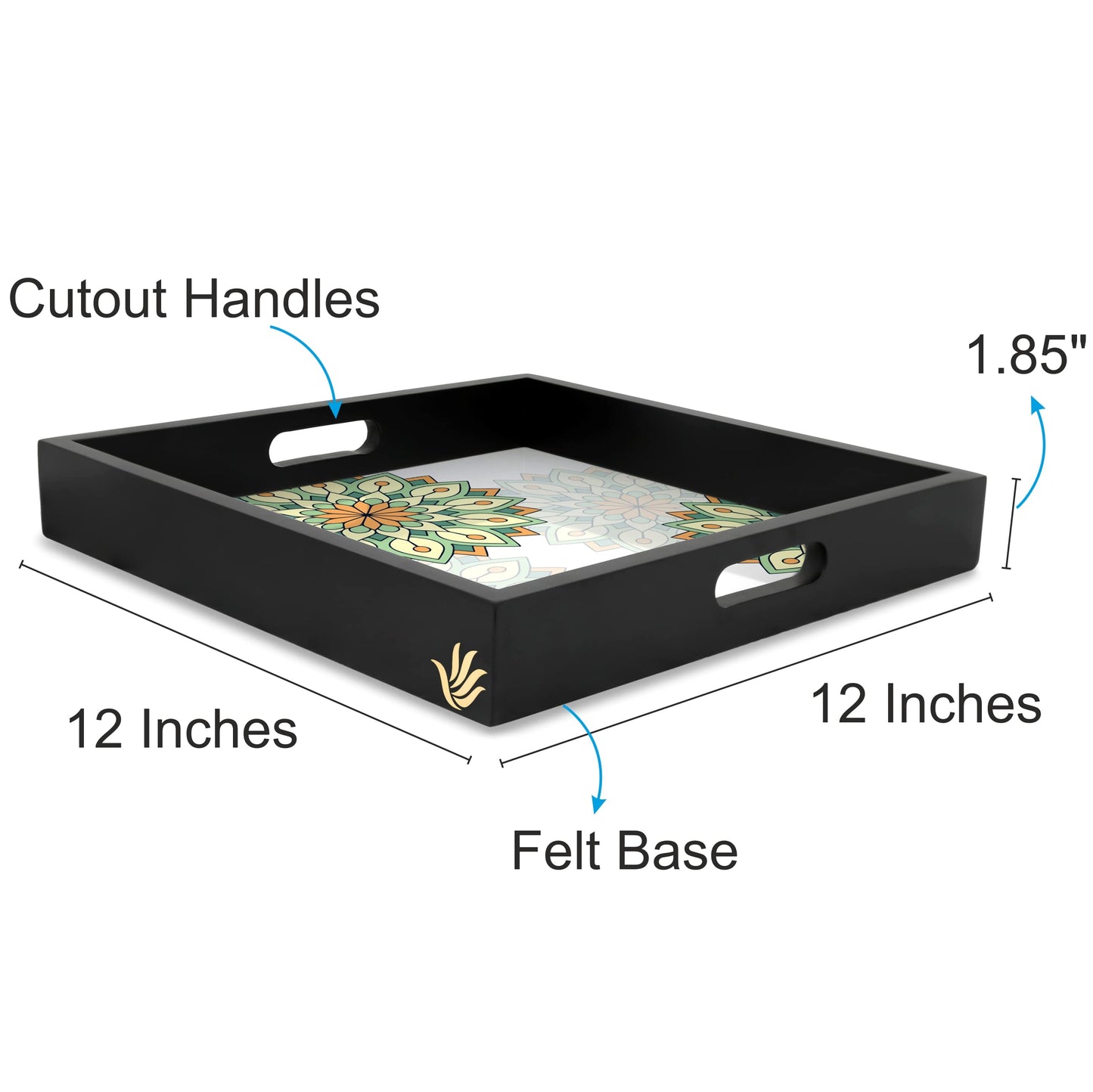 GreenMandala Sq Tray