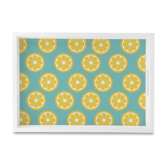 Lime Serving Tray with Cutout Handles (Wood) 10" x 14"