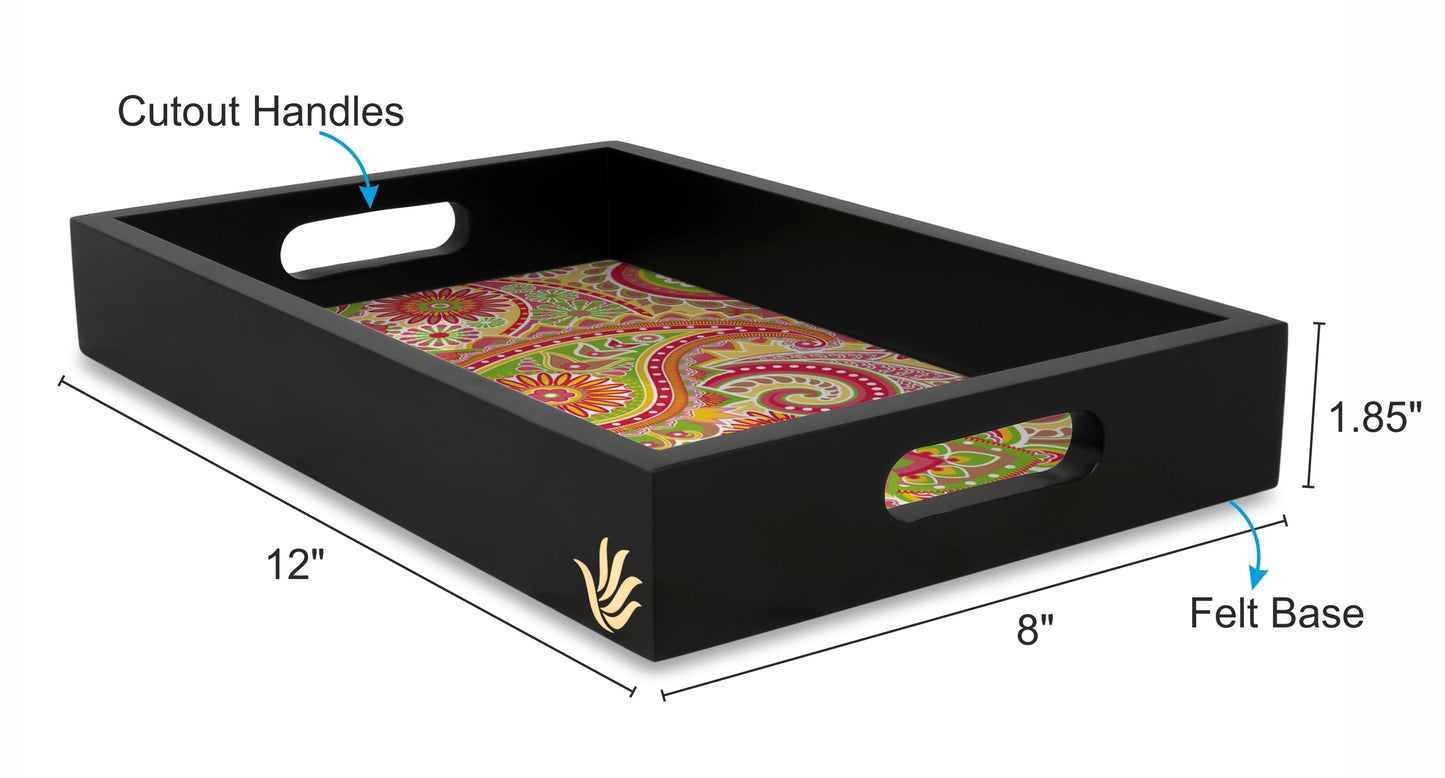 Yellow Paisley Rc Tray