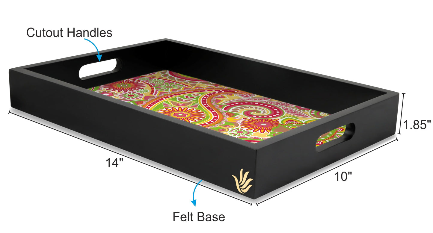 Yellow Paisley Rc Tray