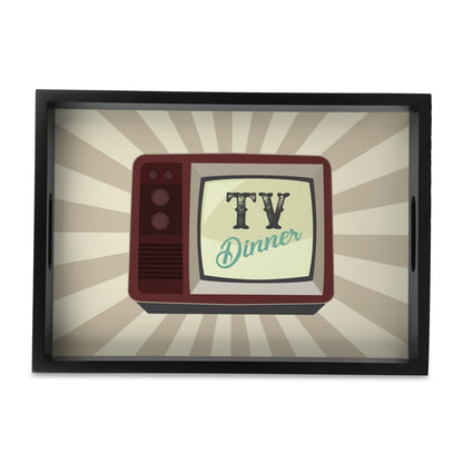 TV Dinner Serving Tray with Cutout Handles (Wood)  10" x 14"