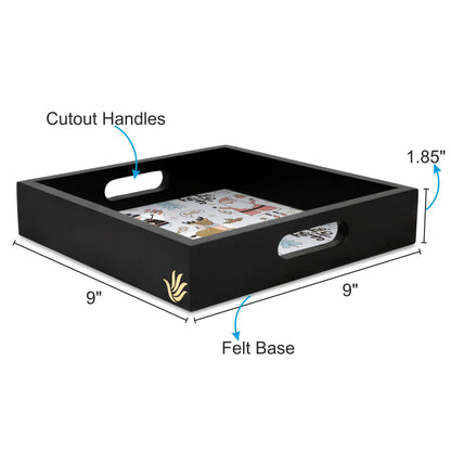 Xmas Allover Sq Tray