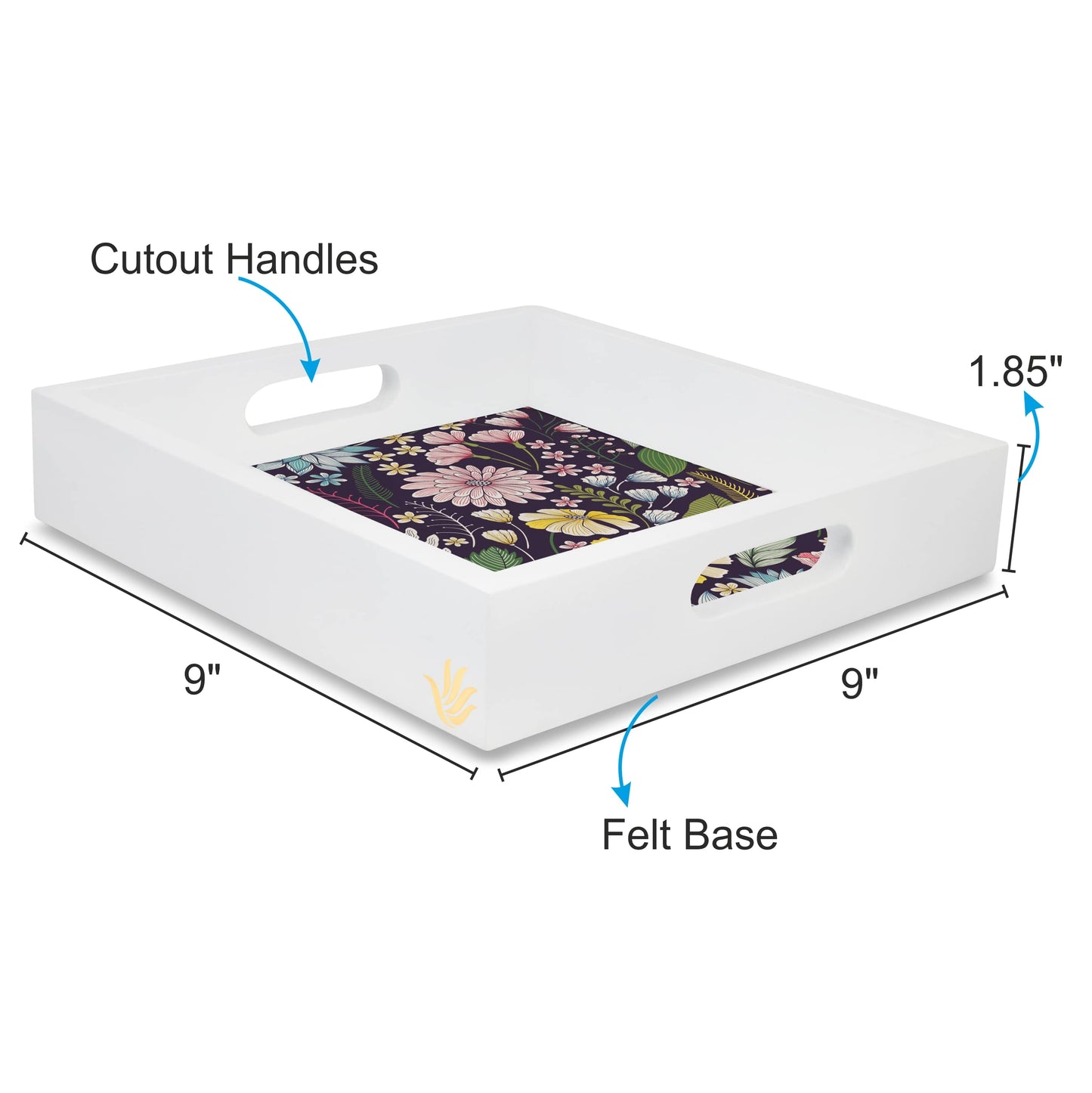 Flr Daisy Sq Tray
