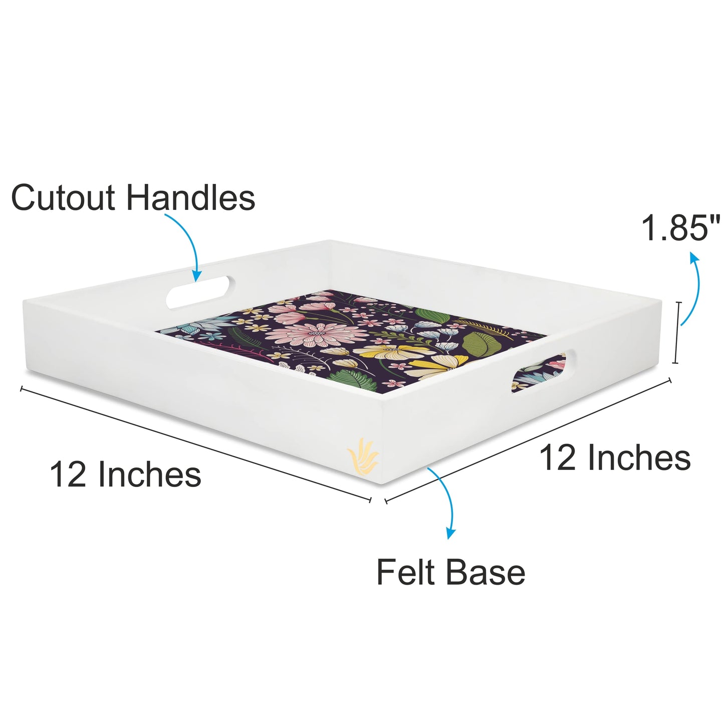 Flr Daisy Sq Tray