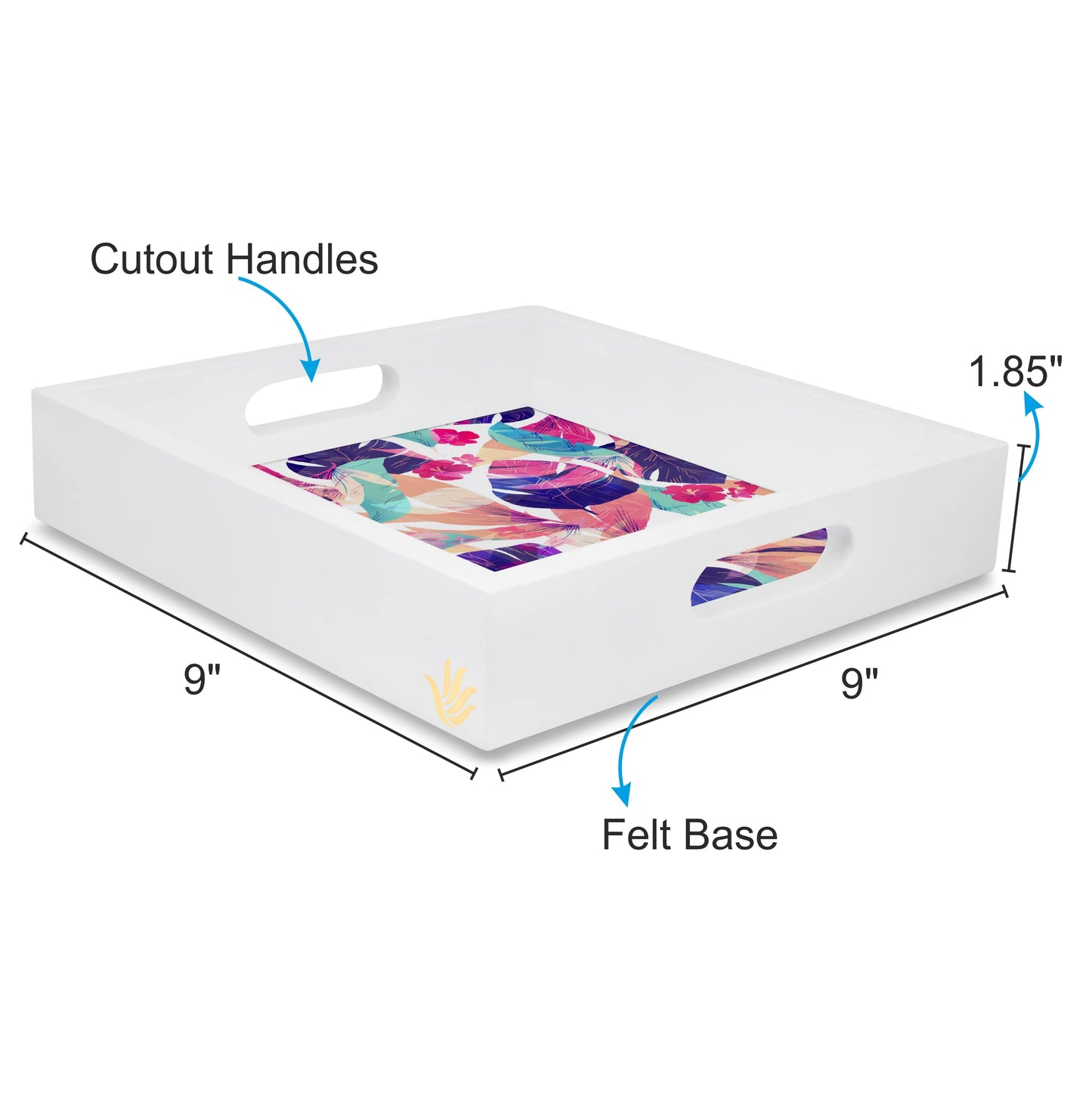 Flr Hibiscus Sq Tray