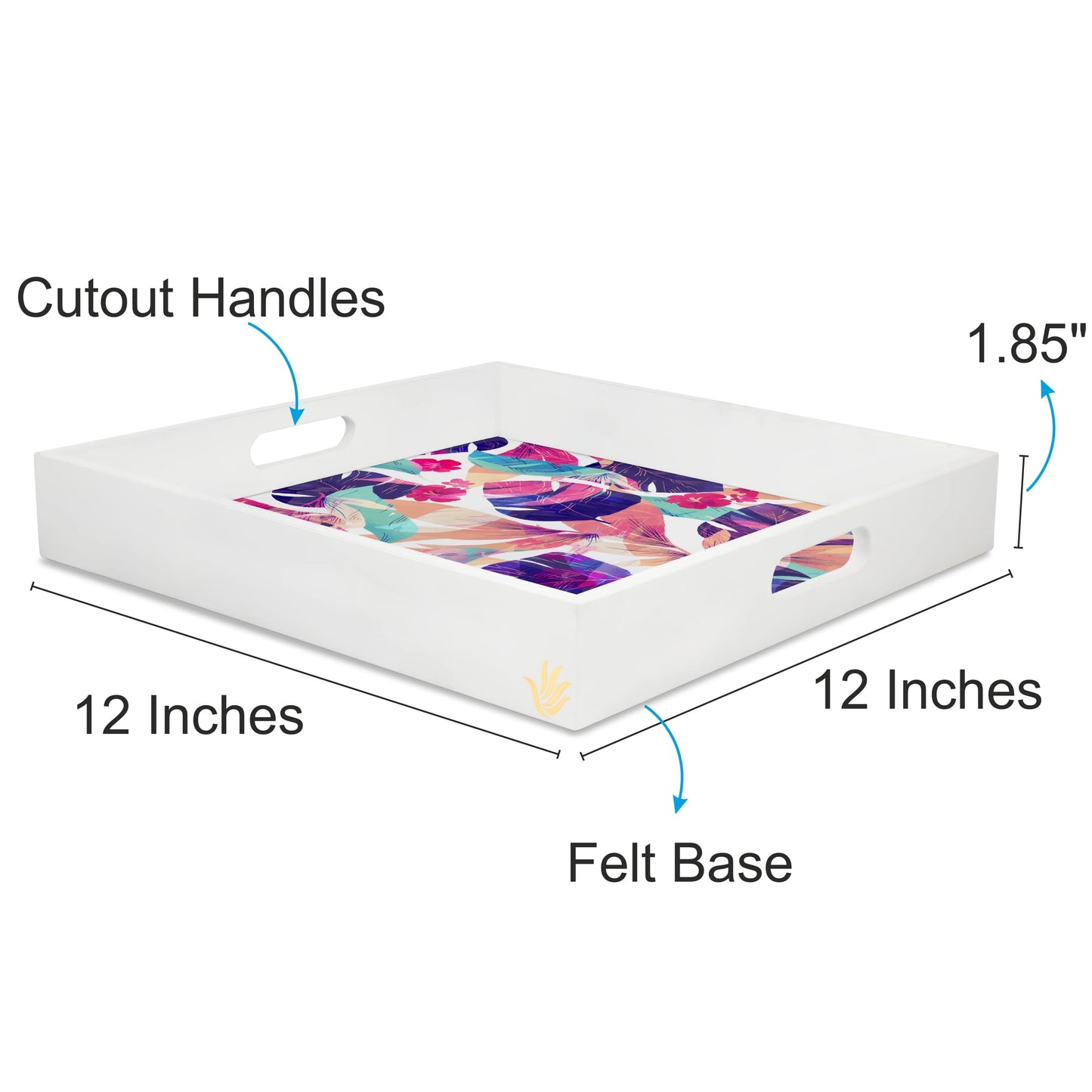 Flr Hibiscus Sq Tray