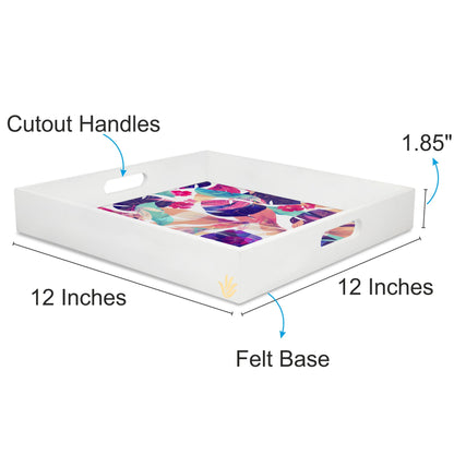 Flr Hibiscus Sq Tray