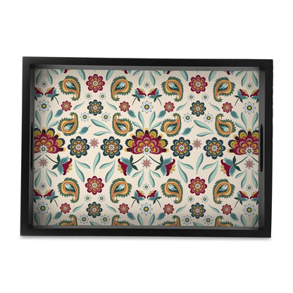 Aradhana Serving Tray with Cutout Handles (Wood) 10" x 14"
