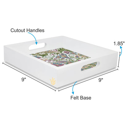 Sameera White Sq Tray