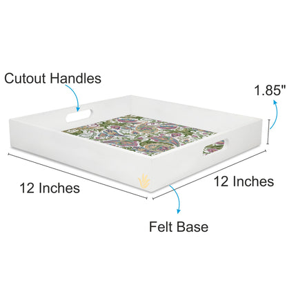 Sameera White Sq Tray