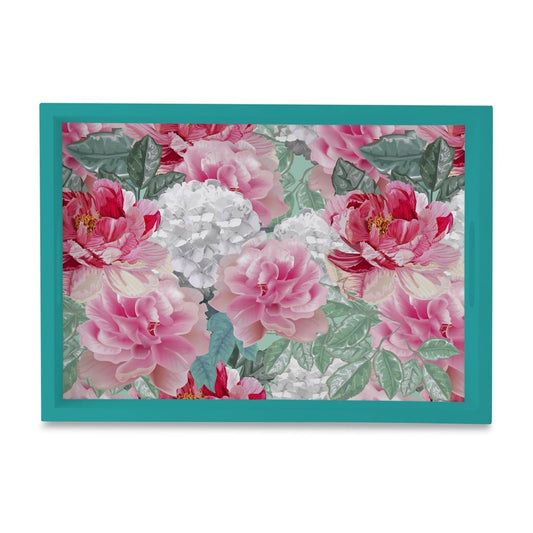 Red Chrysanthemums-T Serving Tray with Cutout Handles (Wood) 10" x 14"