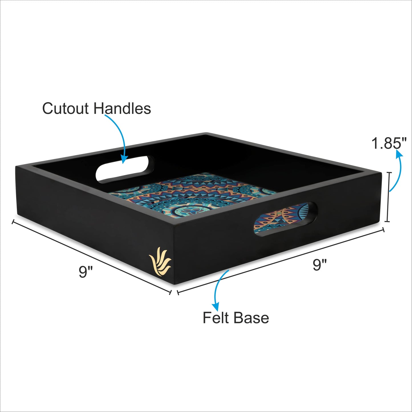 BlueMandala Sq Tray