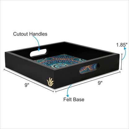 BlueMandala Sq Tray
